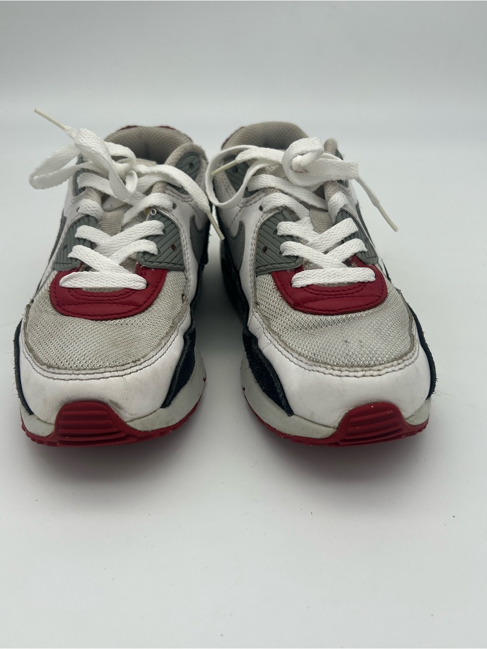 Nike Air Max Kids size 2Y Grey White Red sneakers boys shoes 2 athletic gym - Picture 6 of 9